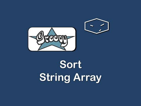sort string array in groovy