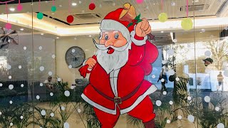 Merry Christmas 🎅 Santa Glasspainting work | How to do Christmas Glasspainting | #glasspainting