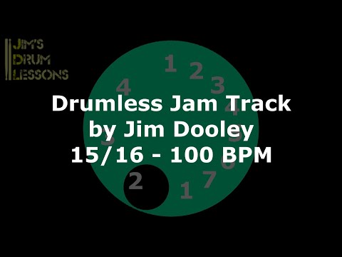 Odd Time Drumless Jam Track in 15/16 - 100 BPM