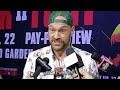TYSON FURY "JOSHUA HAS TO PROVE HIMSELF AGAIN AT THE TOP LEVEL! HIS BELTS MEAN NOTHING!"