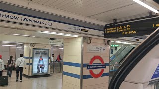 Heathrow Terminal 1,2,3 to Terminal 5 at midnight, arriving Heathrow by metro, a real demonstration