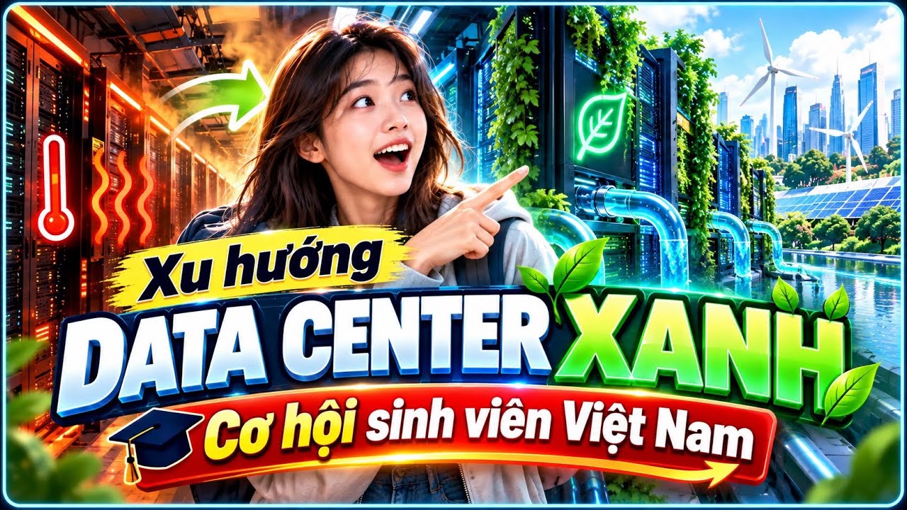 Vì Sao Data Center Phải Xanh? Xu hướng mới & Cơ Hội Nghề Nghiệp Khó Bỏ Qua của Sinh Viên Việt Nam