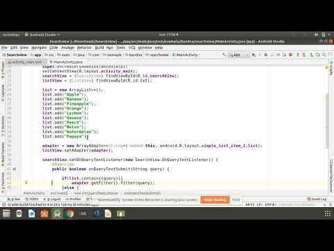Best Tutorials | Search View used in Android Studio with List View.(Android Tutorial 6)