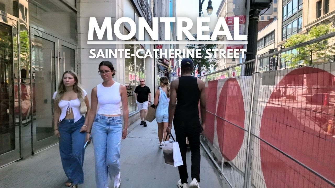 Immersive street-level walking tour through Montreal, Canada, showcasing authentic urban landscapes, local architecture, and the vibrant atmosphere of the city's neighborhoods