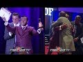 JUAN MANUEL MARQUEZ EMBRACED BY FLOYD MAYWEATHER JR AFTER HALL OF FAME SPEECH