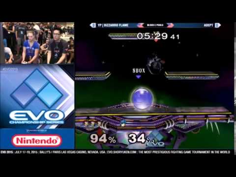 EVO 2015 SSBM Pools - Team YP | Bizzarro Flame vs. Adept
