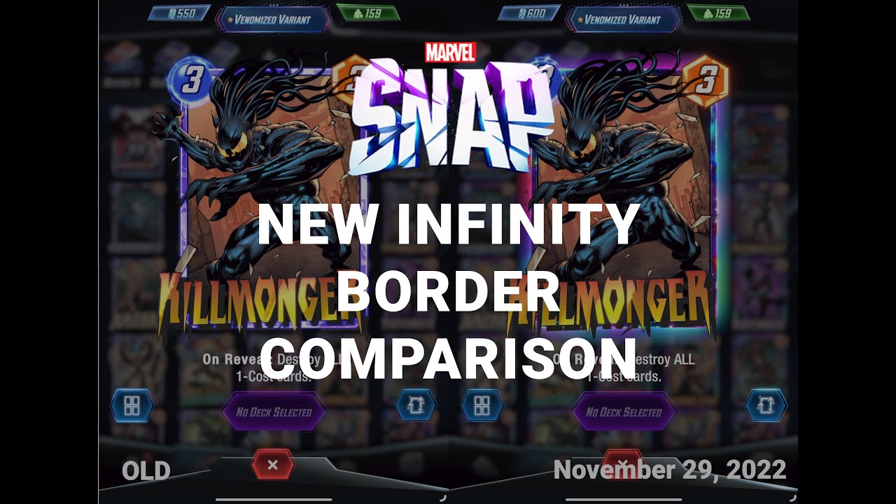 Marvel Snap new Infinity Border effect [November 29, 2022]
