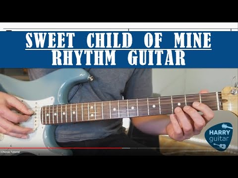 Sweet Child Of Mine - Full Rhythm Guitar Lesson - Open Chords/Riffs