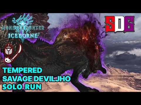 Monster Hunter World: Iceborne (PS5) 60FPS | Tempered Savage Deviljho | Insect Glaive Solo Run