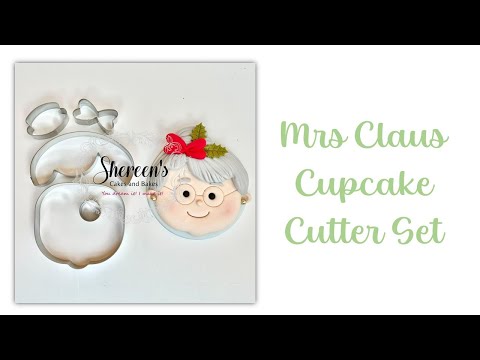 Mrs Claus Christmas Cupcake Cutter Set