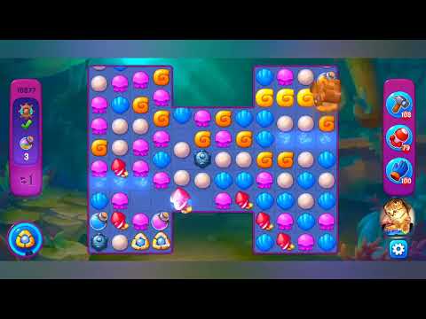 фишдом 2022  #  10877 уровень - прохождение без бустеров # Fishdom,   10877  level - no Boosters.