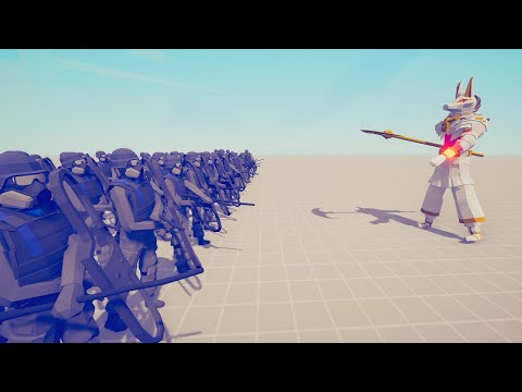 AXE GOD vs 100x RIOT POLICE - Totally Accurate Battle Simulator TABS