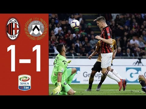 Highlights Milan-Udinese 1-1 30° Giornata Serie A TIM 2018/2019