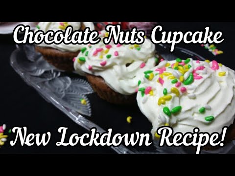 CHOCOLATE NUTS CUPCAKE || CUPCAKE RECIPE IN LOCKDOWN ||