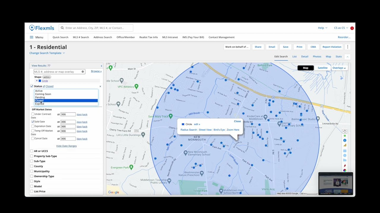 Radius Search in MOREMLS