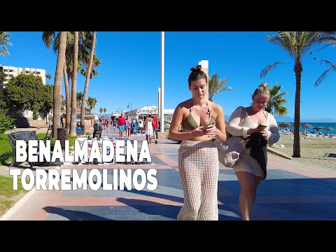 Benalmádena to Torremolinos October 24, 2025 Promenade Walk Malaga Costa del Sol Spain [4K]