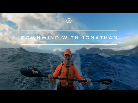 Downwind in a Double Ski with one Happy Paddler!