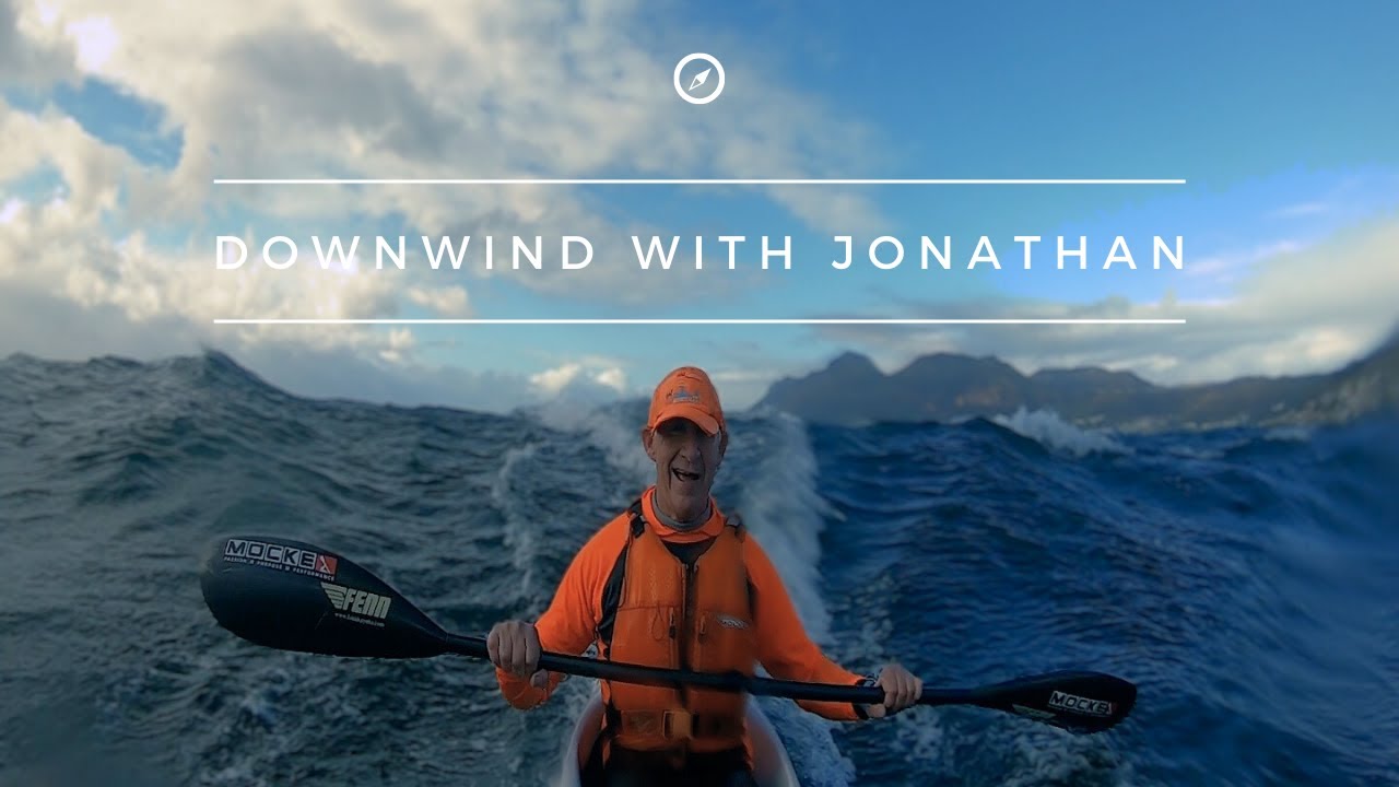 Downwind in a Double Ski with one Happy Paddler!
