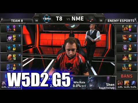 Team 8 vs Enemy eSports | S5 NA LCS Summer 2015 Week 5 Day 2 | T8 vs NME W5D2 G5 Round 2