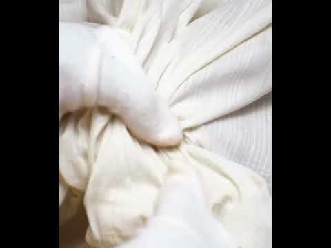 Stripe White Pure Cotton 80 GSM Handwoven Fabric — video
