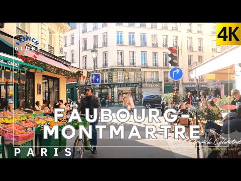 PARIS SPRING 2024 Sunny Day Walking 4K🇫🇷 Faubourg Montmartre➜ Shopping Passage ➜ 9th arrondissement