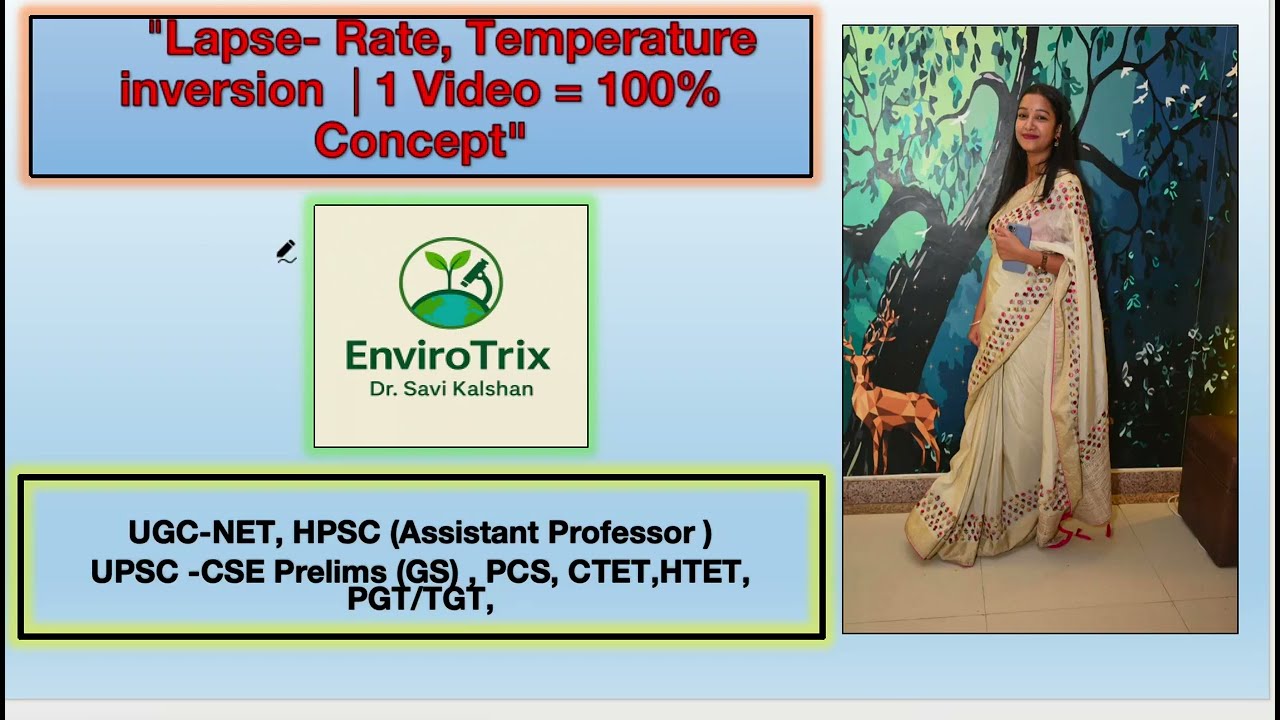 Lapse Rate & Temperature Inversion 🔥 | Air Pollution Part 3 | UPSC, UGC NET, EVS, HPSC