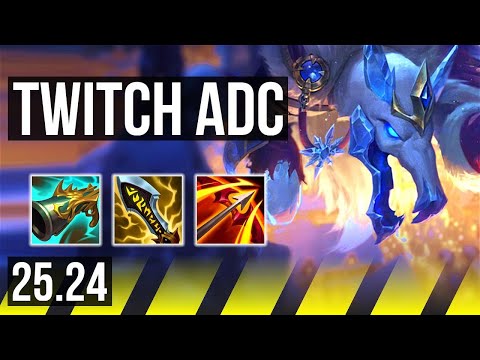 TWITCH & Thresh vs MISS FORTUNE & Blitzcrank (ADC) | KR Master | 25.24