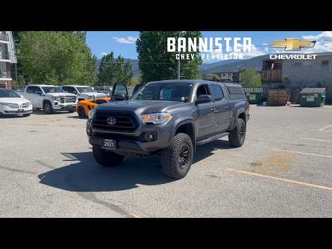 2021 Toyota Tacoma 4x4 Double Cab Auto in Black for sale at Bannister Chevrolet Penticton in Penticton, BC