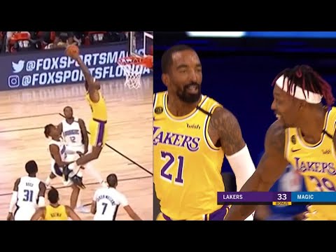 JR Smith alley oop to Dwight Howard | Magic vs Lakers - Scrimmage