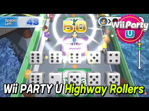 Wii party U - Highway Rollers (Eng Sub) Lucia Vs Bernd Vs Millie Vs Delilah