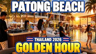 PATONG'S GOLDEN HOUR! 🇹🇭 | KUDO Beach Club to Bangla Stadium | Phuket Walk Thail