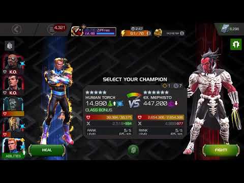 Abyss of Legends Mephisto Solo With Human Torch [ Marvel Contest of Champions ]