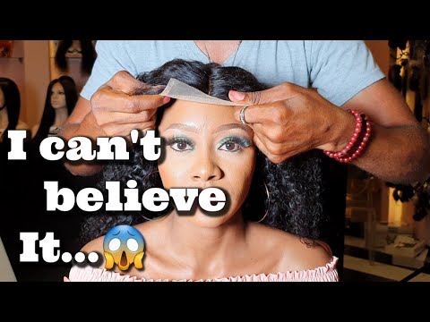 Easiest Glueless 2 MINUTES Curly Lace Closure Wig Installation Ft ALIGRACE HAIR