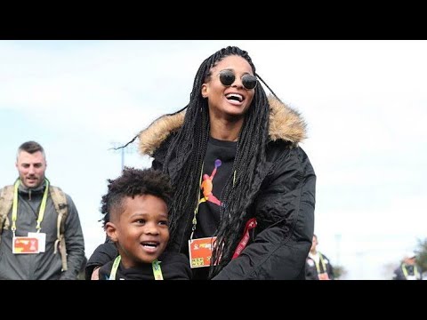 Ciara and her son Future Zahir at Probowl 2020