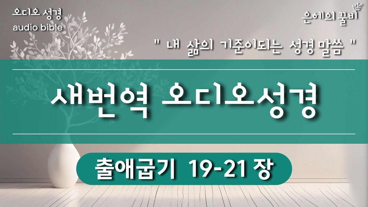 23일ㅣ새번역성경ㅣ출애굽기 19-21장 ㅣ오디오 성경통독 ㅣ매일성경읽기ㅣ일년일독ㅣ은혜의 꿀비 오디오성경
