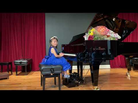 E. Gnesina, Etude in C Major,  W.A. Mozart,  Menuet in F Major, S. Maykapar, At The Garden