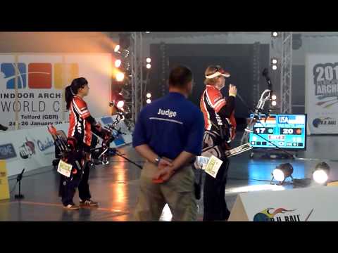 Women's Compound Bronze Medal Match (part 1), European Archery Festival 2014, Telford