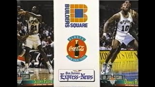 1994 San Antonio Spurs Fleer Card Sheet Commercial