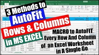 How to AutoFit Rows And Columns in MS Excel (3 Methods including Macro)