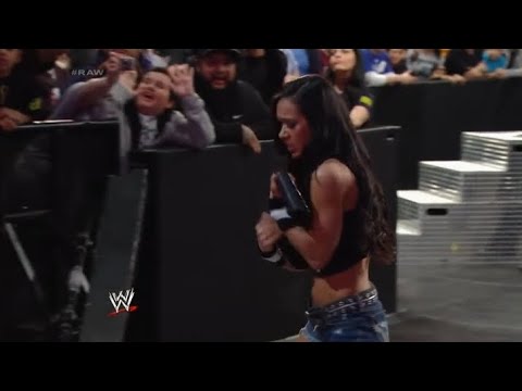 AJ Lee acquires WrestleMania punishment by Vickie Guerrero [WWE RAW, March 24, 2014]
