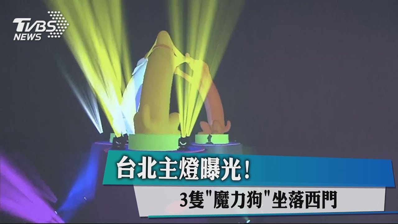台北主燈曝光! 3隻「魔力狗」坐落西門