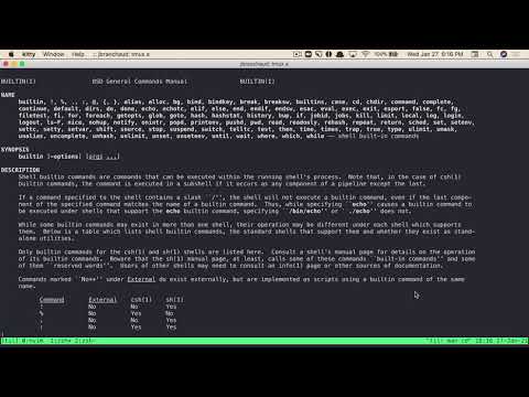 Find the Man Page for Builtin Shell Commands