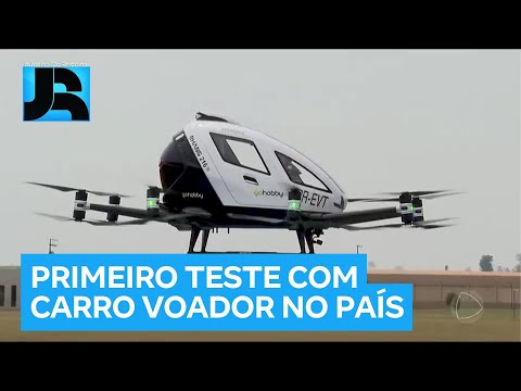 Carro voador chinês faz o primeiro teste experimental no Brasil; veja!