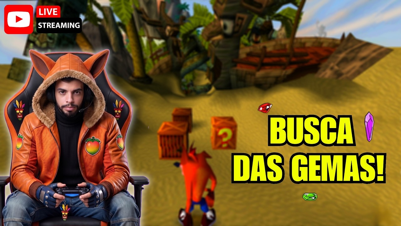 Crash Bandicoot 1 Clássico! 🦊💎RUMO AO 100%! Continuando a Jornada Insana (Ao Vivo)