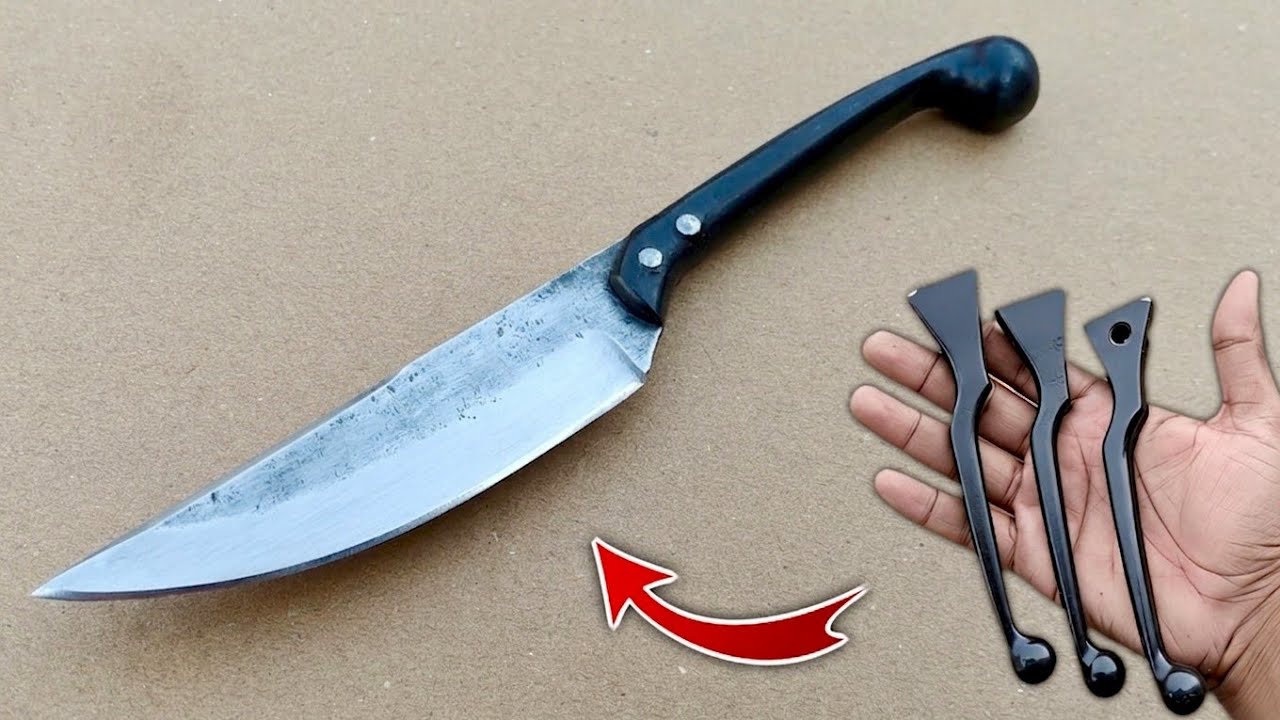 Forging A Knife From Brake Lever | How To Make Knife | Amazing Three Tool Making | Blacksmith Tool 