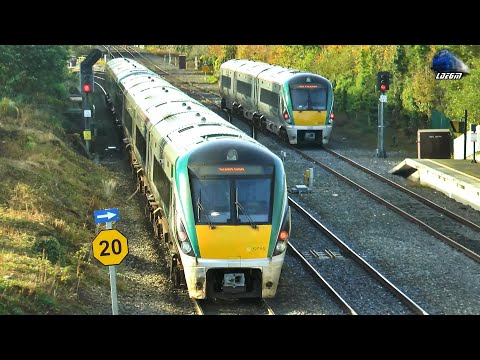 Irish Autumn Trains in Clonsilla Station, Dublin - 23 October 2022
