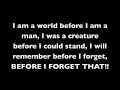 Before I Forget lyrics 