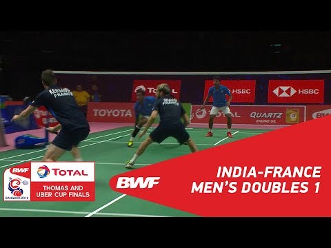 Thomas Cup | MD1 | M.R./SHLOK (IND) vs KERSAUDY/MAIO (FRA) | BWF 2018