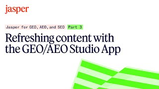 Jasper's AEO/GEO/SEO Rewriter App