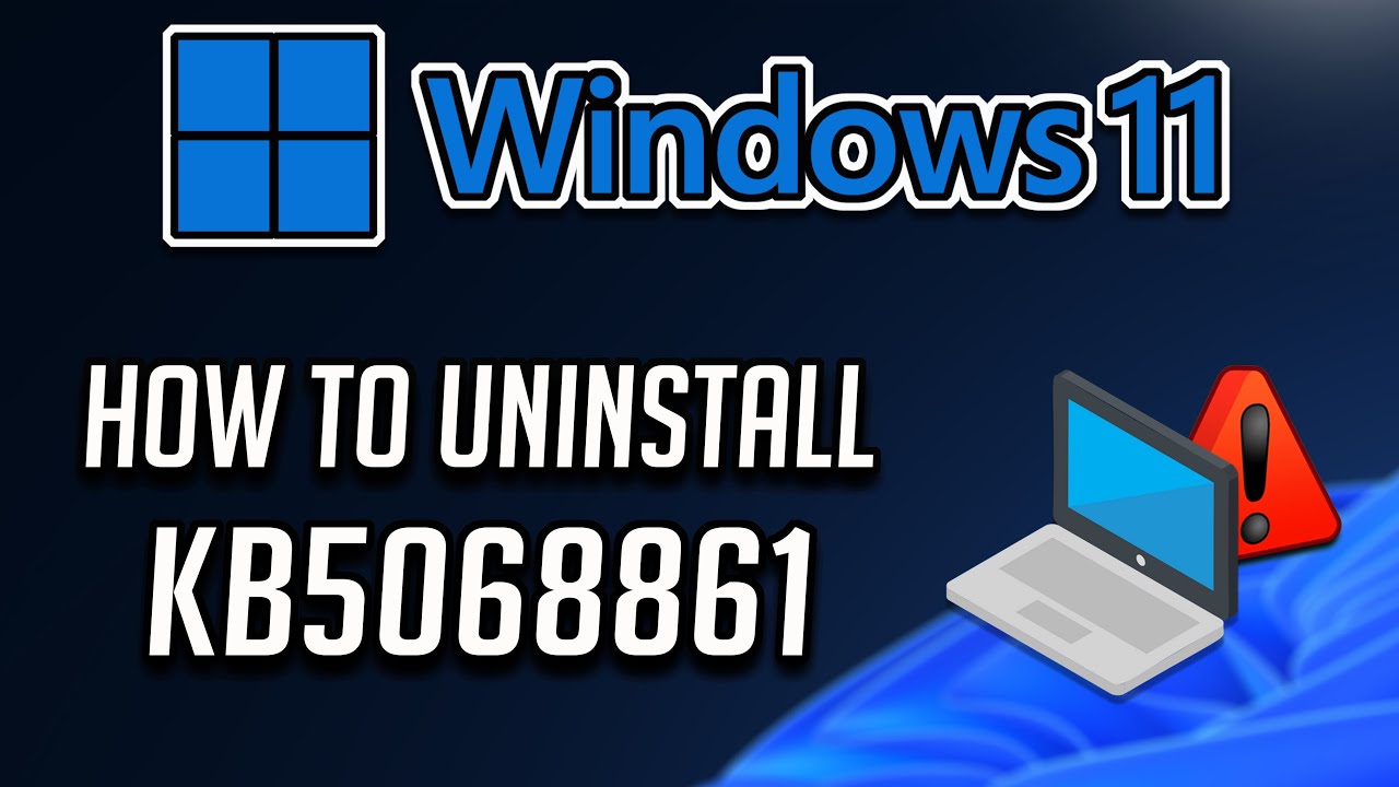 How to Uninstall KB5068861Update in Windows 11 - Tutorial✅
